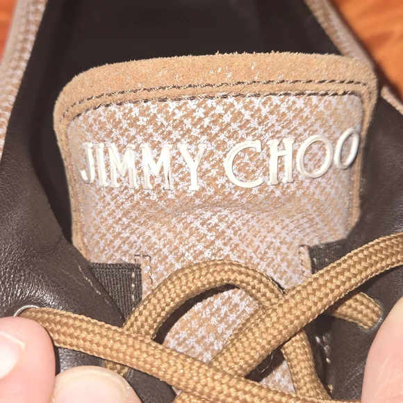 Jimmy Choo Tan Men's Sneakers with Studded Design - Picture 4 of 12